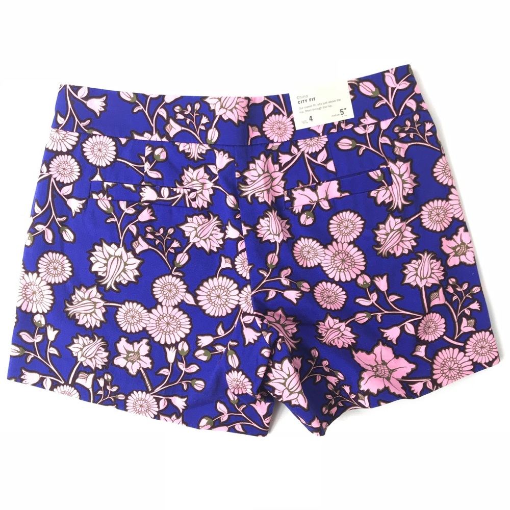 NWT J.Crew Factory Floral Print Chino City Shorts - Picture 4 of 7